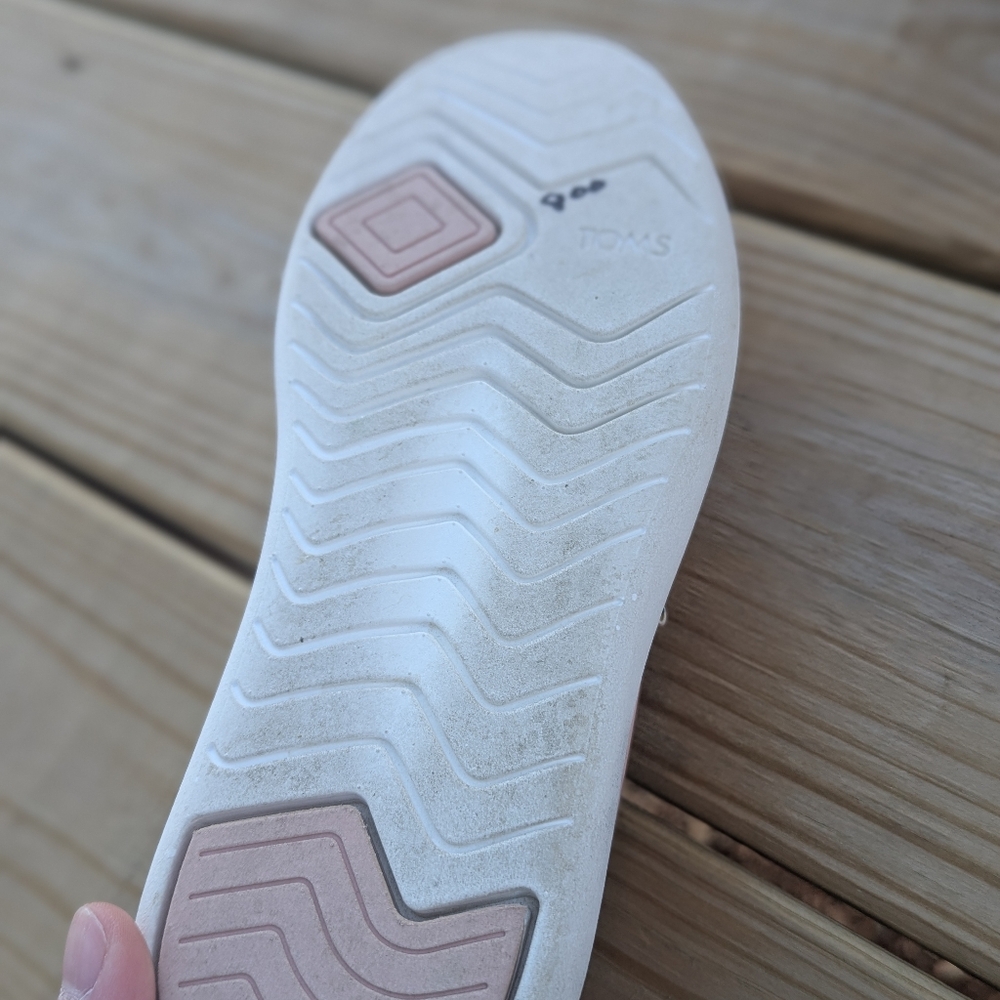Toms Alpargata Mallow Peach Quilted Slip On Flats Size 6 - Picture 7 of 9